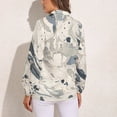 thumbnail image 2 of Marble Texture Long Sleeve Blouse Woman Streetwear Casual Shirts Summer Oversize Woman Streetwear Clothing Birthday Present, 2 of 7