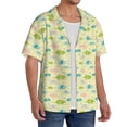 thumbnail image 2 of Balery Armadillo Floral Camisa Casual de Manga Corta con Botones para Hombre, Texturizada, Estilo Cubano, para Playa, Verano-4X-Large, 2 of 5