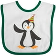 thumbnail image 3 of Inktastic Cute Penguin, Baby Penguin, Penguin with Party Hat Boys or Girls Baby Bib, 3 of 4