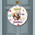 thumbnail image 2 of Back to School Cute Samoyed Round Wood Sign Siberian Sammy Dog Lover Hanging Wall Home Decor - 13010, 2 of 5