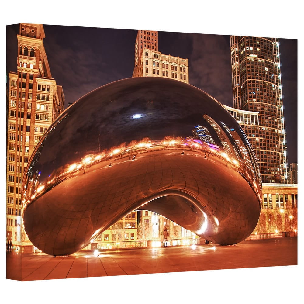 ArtWall Dan Wilson "Chicago- The Bean II " Gallery-Wrapped Canvas