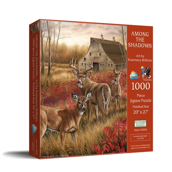 SUNSOUT INC - Among the Shadows - 1000 piece Jigsaw Puzzle for Adults by Artist: Rosemary Millette - Finished Size 20" x 27" - MPN# 30913