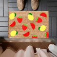 thumbnail image 4 of Product Carpet 2 | Product Hello Summer Welcome Mat With Seasonal Fruit Design For Indoor Outdoor Front Entry Porch Doormat - Decorative Polyester Rug For Home Entryway, 4 of 4