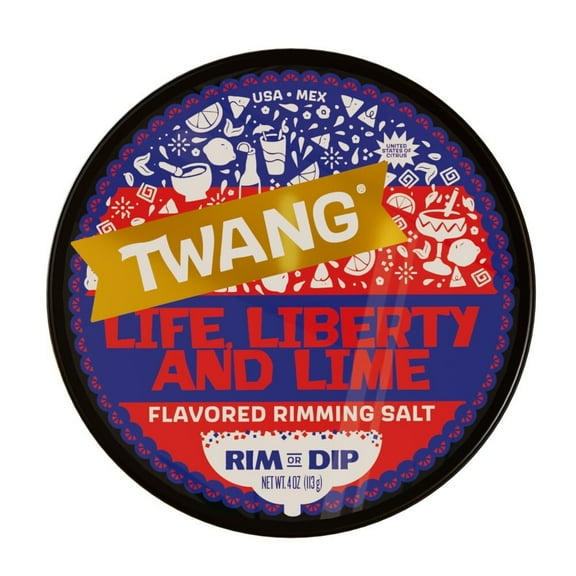 Life, Liberty, and Lime Cocktail Rimming Salt; 1; 4oz tub; 4th of July; USA; Red, White & Blue; America