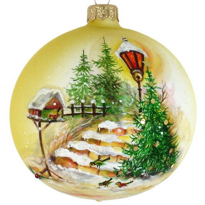 round glass christmas tree ornaments