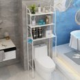 thumbnail image 4 of Over The Toilet Storage, 3-Tier Bathroom Storage Organizer, Bathroom Space Saver, Freestanding Corner Stand,59"H 22"W,White, 4 of 8