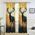 thumbnail image 5 of Elk Forest Sun Blackout Curtain Panels Drapes Privacy Assured with Light Filtering Curtains for Living room Bedroom Bathroom Window, 5 of 6