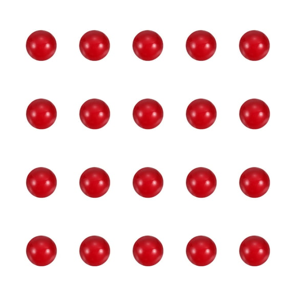 Uxcell 20 Pcs Quartz Pearl Balls, 4mm Round Glass Crystal Loose Beads for Vase Filler, Resin Art, Jewelry Making, DIY Crafts, Home Decoration, Red