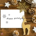 thumbnail image 3 of Happy Holidays - Elegant White Blank Fold Over Cards with Envelopes - for Christmas and New Year’s Greetings, Invitations, Thank You Card and Announcements - Blank Inside | 25 per Pack | 4.5 x 6", 3 of 6