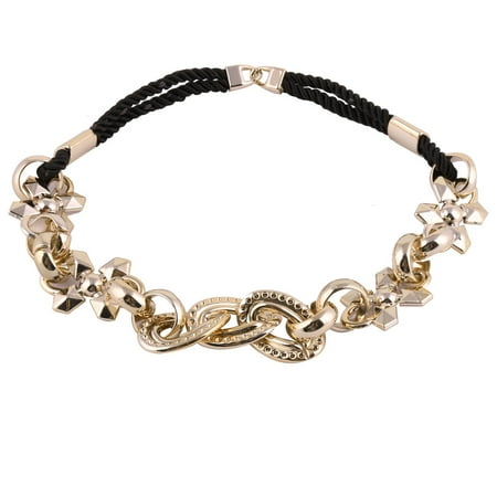 - Nylon Cord Plastic Hoop Statement Necklace Neck Chain Choker Decor