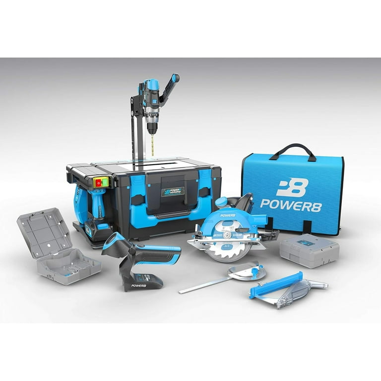POWER8 Workshop - 20V Cordless Power Tool Combo Kit: Drill/Driver