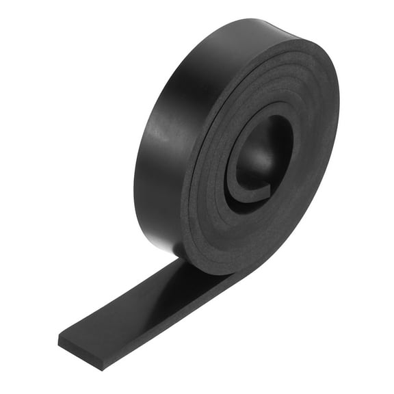 Uxcell Solid Rubber Sheet 1/4" Thick x 1" Wide x 60" Long, Anti-Slip Neoprene Rubber Roofing Material for Gaskets DIY Material, Pads
