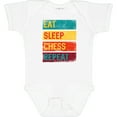 thumbnail image 3 of Inktastic Chess Player Eat Sleep Chess Repeat Boys or Girls Baby Bodysuit, 3 of 5