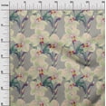 thumbnail image 2 of oneOone Georgette Viscose Fabric Leaves & Orchids Floral Decor Fabric Printed BTY 42 Inches Wide, 2 of 4