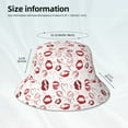 thumbnail image 4 of Daiia Red Lips Pattern Bucket Hat - Trendy Cotton Sun Hat for Beach, Golf, Fishing - Fun Outdoor Vacation Boonie for Men and Women, 4 of 9