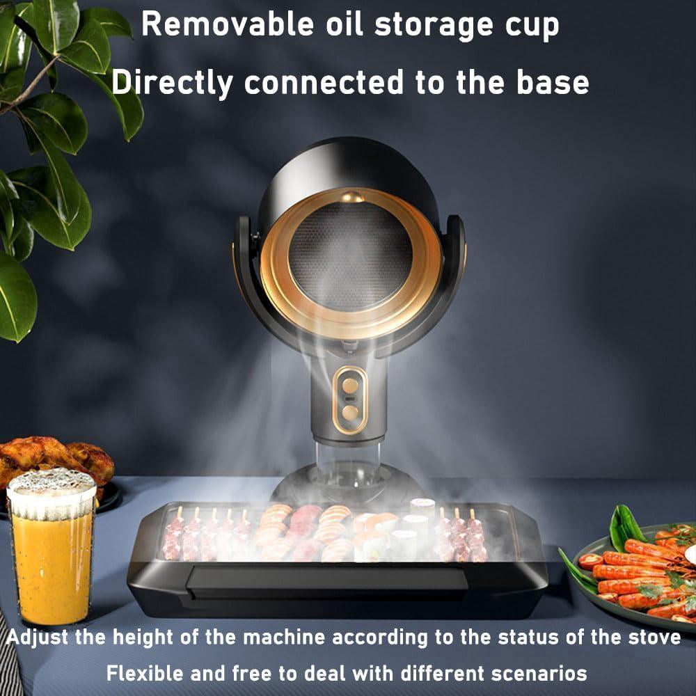 Ventilateur De Fumée Portable Smokeaway Avec Filtre Lavable - Aspiration Cuisine Hotpot Barbecue