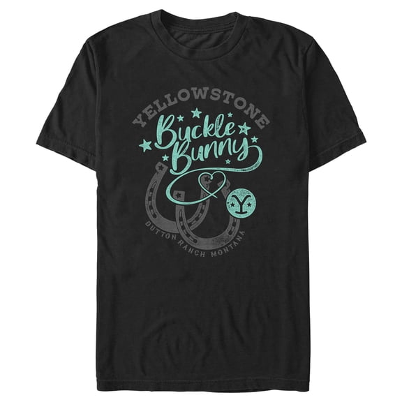 Men's Yellowstone Button Ranch Montana Buckle Bunny Graphic T-Shirt