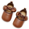 thumbnail image 6 of nvzhuang Baby Girl Dress Shoes Faux Leather Bowknot Flats Crib Shoes with Non-Slip Rubber Sole, 6 of 6