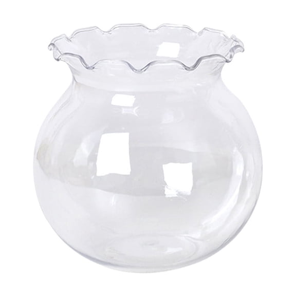Goldfish Bowl Fish Tank For Goldfish Plastic Aquarium Home Decor Clear Fish Tank For Desktop Suitable For Tabletops Living Room Bedroom Ornaments