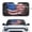 Abstract Impasto American Flag Pattern, variant on HUIACONG Camo Pattern Foldable Foldable Automotive Window Shades UV Protection Easy Storage Blocks UV Rays Windshield Sun Shade for Car Front Vans