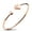 Pink Rose Gold, variant on 555Jewelry Stainless Steel Womens Girls Tiny Heart Romantic Gift Dainty Charm Open Cuff Bangle Bracelet, Yellow Gold