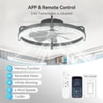 thumbnail image 3 of Ventilador de techo Addlon de 24" con luz LED y control remoto regulable, 3 of 8