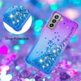 thumbnail image 5 of Case for Samsung Galaxy S21 FE, Galaxy S21 FE Case Liquid Cute Clear Glitter Heavy Duty Shockproof Soft TPU Protective for Girls Women Phone Case for Samsung Galaxy S21 FE Gradient Purple, 5 of 14