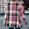 thumbnail image 7 of Yuwull Women'S Plaid Open Front Waterfall Long Sleeve Collar Jacket Cardigan Coat Trendy Fall Jacket Outerwear, 7 of 7