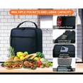 thumbnail image 3 of Square lunch bag - Reusable lunch bag, unisex - Portable insulated lunch box, 3 of 7