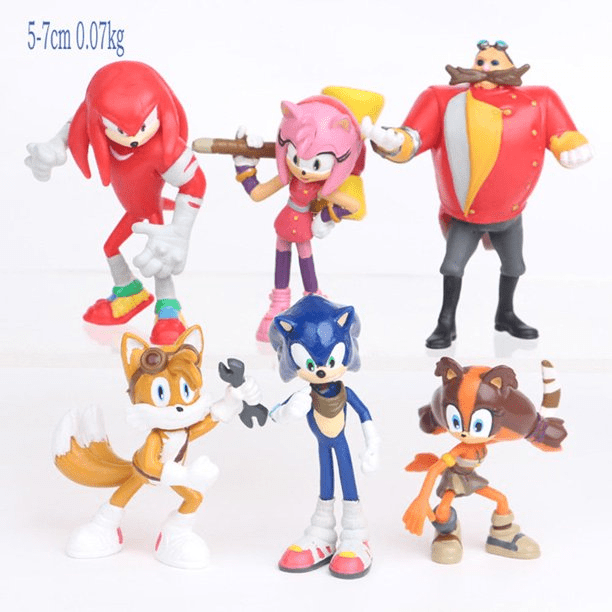 6 Pcs Celebration Set Toy Action Figure Sonic The Hedgehog Sonic Toys Style B 