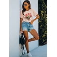 thumbnail image 4 of ABPHQTO Camiseta rosa con estampado de letras The Sun Will Rise And We Will Try Again para mujer, 4 of 5