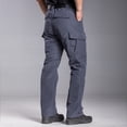 thumbnail image 5 of Domuza Pants for Men Ripstop Cargo Work Pants with Multi Pockets Water Resistant Breathable Hiking Construction Pants Gray S, 5 of 5