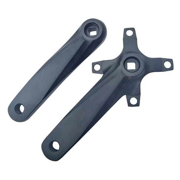 Bicycles Crankset, 152mm Aluminium Alloy Direct Mount Crank Arm Set Black Crank Set Replacements for Mountain Bicycles