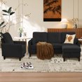 thumbnail image 2 of Soscana Convertible Sectional Sofa & Accent Chair,3 Seat L Shaped Couch with Reversible Storage Ottoman&Side Pockets, for Living Room Office Apartment Apt, 2 of 8