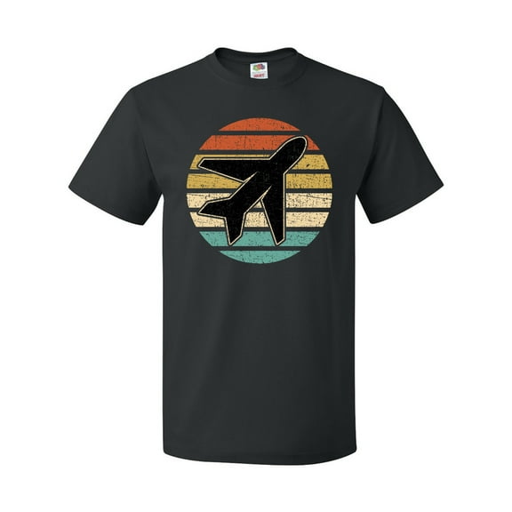 Inktastic Airplane Pilot Vintage Sunset T-Shirt