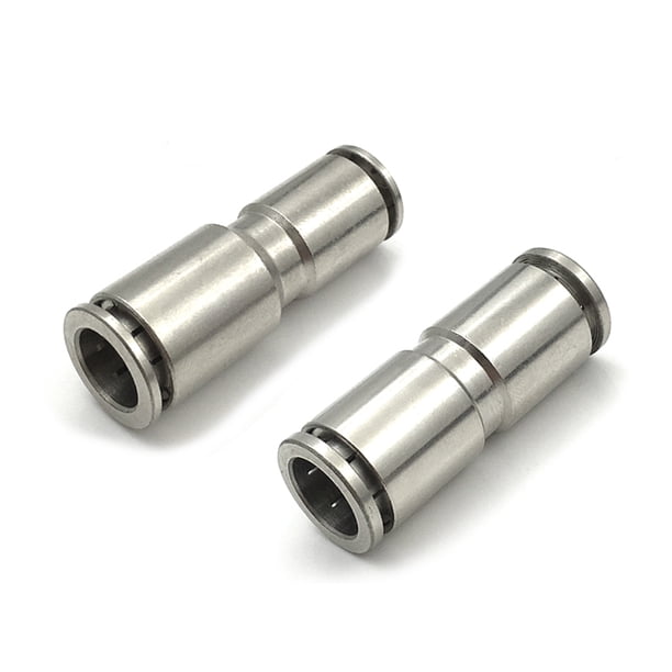 2pcs PU PG Acoplamiento rápido neumático de metal de latón recto a través de 4 6 8 10 12 mm Conector de alta presión de manguera de compresor de aire