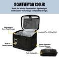 thumbnail image 2 of RTIC 5 Qt 8-Can Collapsible Soft-Sided Cooler with Bottle Opener, Black, 2 of 8