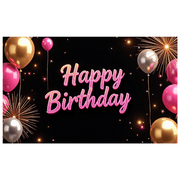 LUUFILx Panda Birthday Backdrop Banner for Kids Party Supplies Happy Birthday Decorations with Balloons and Flowers Party Decor Background Props