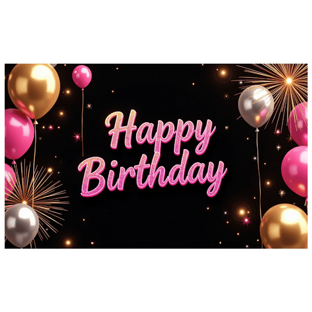 LUUFILx Panda Birthday Backdrop Banner for Kids Party Supplies Happy Birthday Decorations with Balloons and Flowers Party Decor Background Props