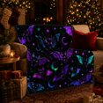thumbnail image 3 of Whimsical Nocturnal Bat Celestial Stars Design, Playful Celestial Art Scene, Warm Flannel Blanket for Living Room and Bedroom, Celestial Art Lovers Housewarming Gift, Fantasy Home Decor, 3 of 8