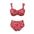 thumbnail image 1 of Traje de Baño Ocean Pacific para Mujer, Broche Espalda, Plisado Pecho, Flores Rojo Talla M 2 Piezas, 1 of 4