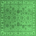 thumbnail image 1 of Ahgly Company Indoor Square Oriental Emerald Green Industrial Area Rugs, 7' Square, 1 of 4