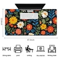 thumbnail image 5 of Long Mouse Pads for Desk,Pioneer Flower Floral Print Pattern Desk Mats on Top Of Desks, Desk Mouse Pad Extra Large with 3mm Non-Slip Base and Stitched Edge for Gaming,Office,Work,Home 47.3"x23.6", 5 of 6