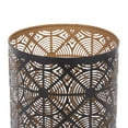 thumbnail image 6 of DecMode 3 Holder Dark Brown Metal Geometric Decorative Candle Lantern, Set of 3, 6 of 11