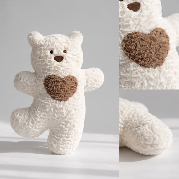 Bear Plush Soft Stuffed Animals Plush Doll Cozy Figure Decorative Home Gift Collection for Bedroom Living Room Room Accent