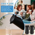 thumbnail image 3 of 2 Pcs 27oz Thermal Coffee Carafe Stainless Steel Coffee Pot for Keeping Hot/Cold Insulated Double Walled Vacuum Tea Pot with Press Button Drink Beverage Dispenser for Milk Tea (Black), 3 of 5