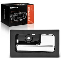 A-Premium Interior Door Handle Compatible with Ford F150 2009 2010 2011 2012 2013 2014, Chrome Lever Black Housing, Front or Rear Right Passenger Side, Replace# 9L3Z-1522600-CB, CL3Z-1522600-GA