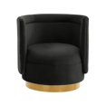 thumbnail image 5 of TOV Furniture Remy Black Velvet Swivel Chair, 5 of 13