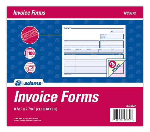 Adams Invoice Unit Sets, 7.44 x 8.5 Inches, 3-Part, Carbonless, White ...