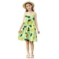 thumbnail image 6 of FAHXNVB Cami Dress for Girls Cute Graphic Print Sleeveless A-Line Swing Casual Dresses Summer Fashion Comfy Beach Dress 4-15 Years, 6 of 8